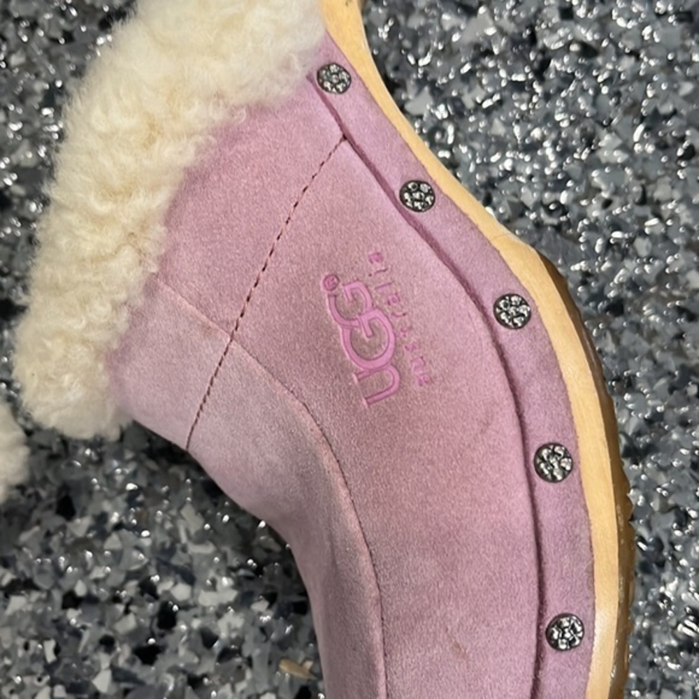 Ugg Australia women’s pink suede clog women’s size 4 - Picture 10 of 12